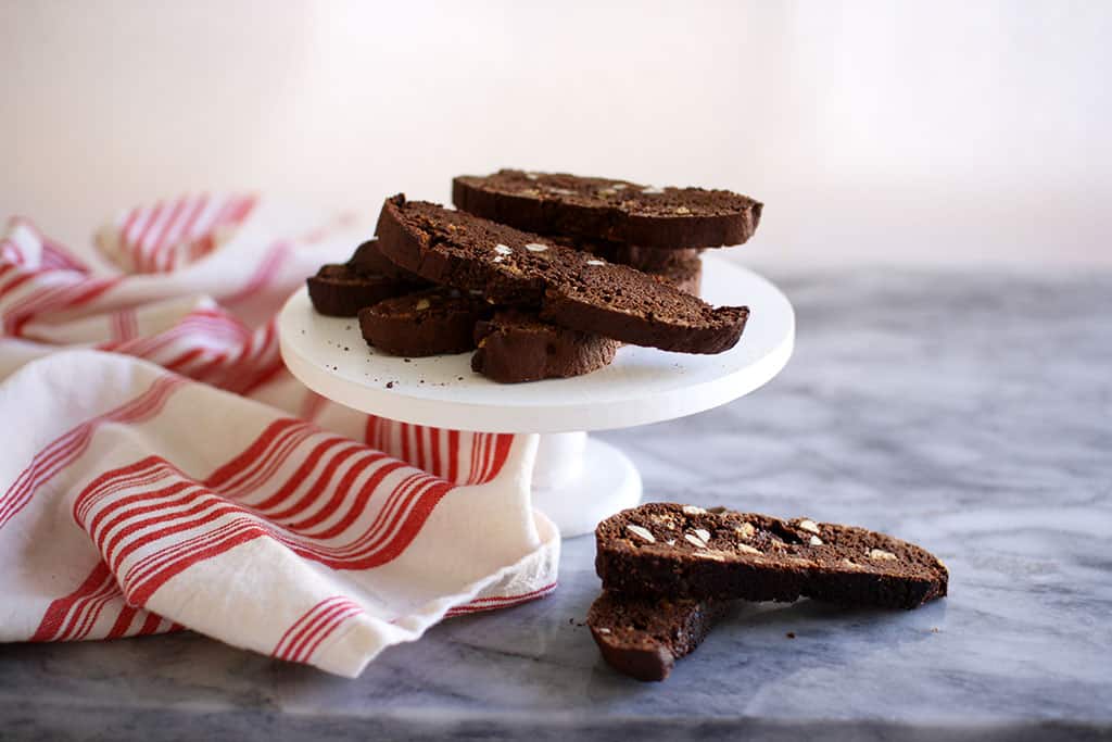 Chocolate Biscotti with Almonds | Jessica's Dinner Party