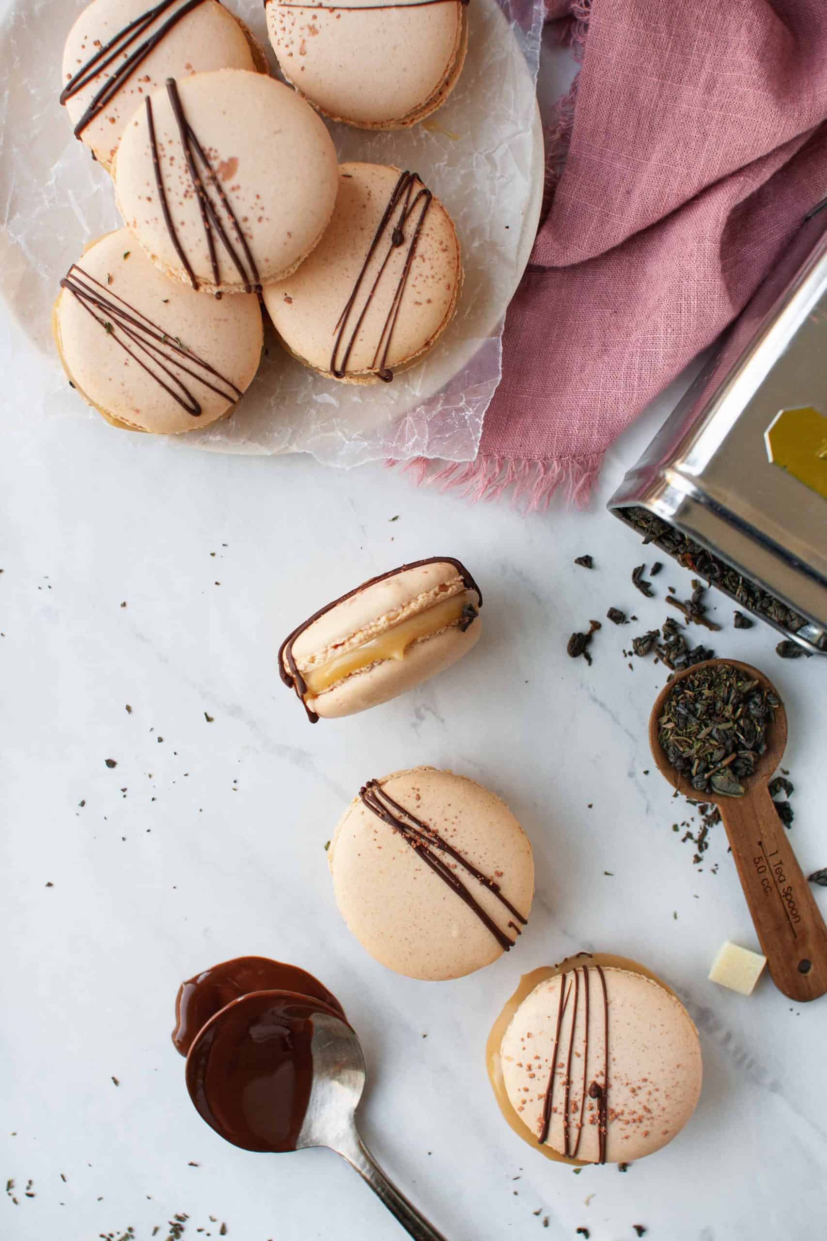 Darjeeling Tea Macarons with a Hint of Yuzu | Jessica's Dinner Party