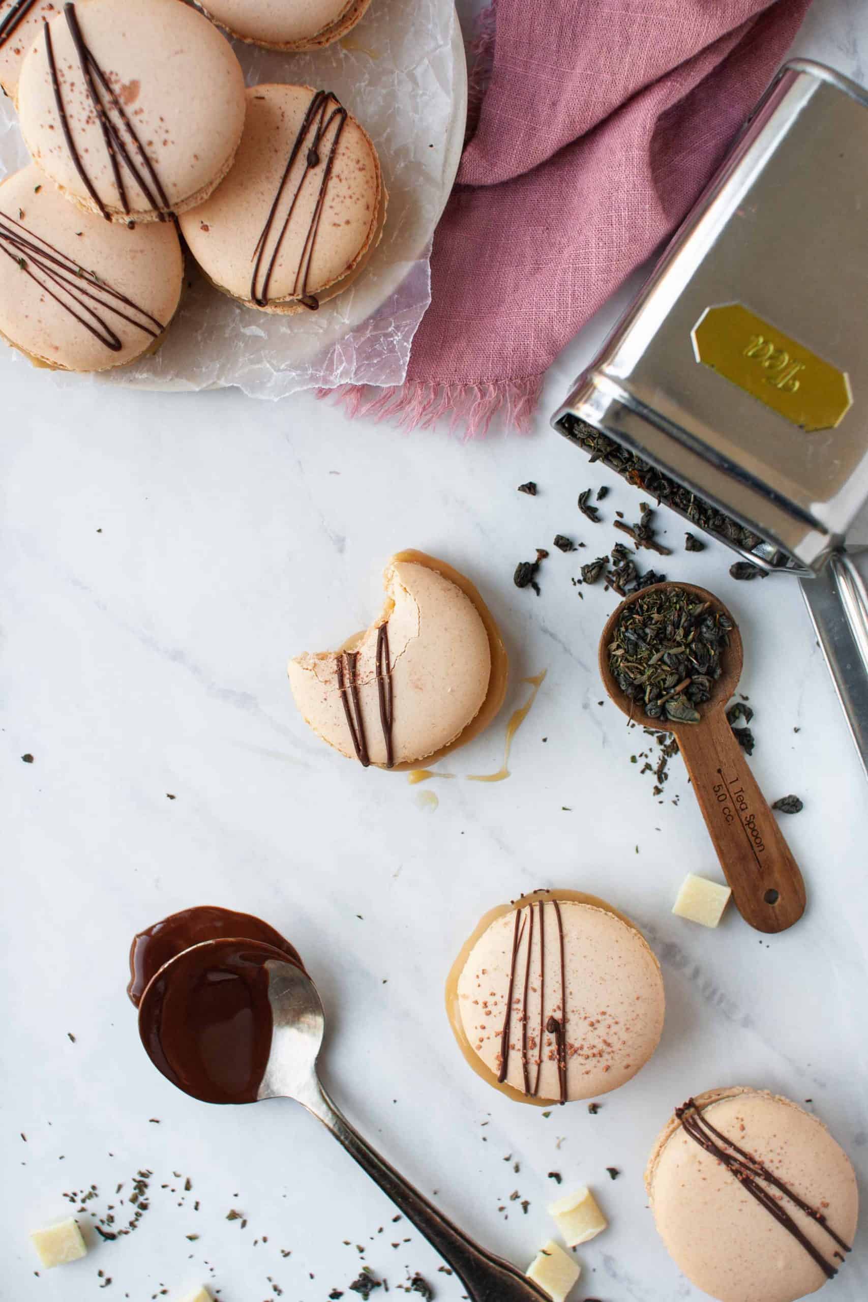 Darjeeling Tea Macarons with a Hint of Yuzu | Jessica's Dinner Party