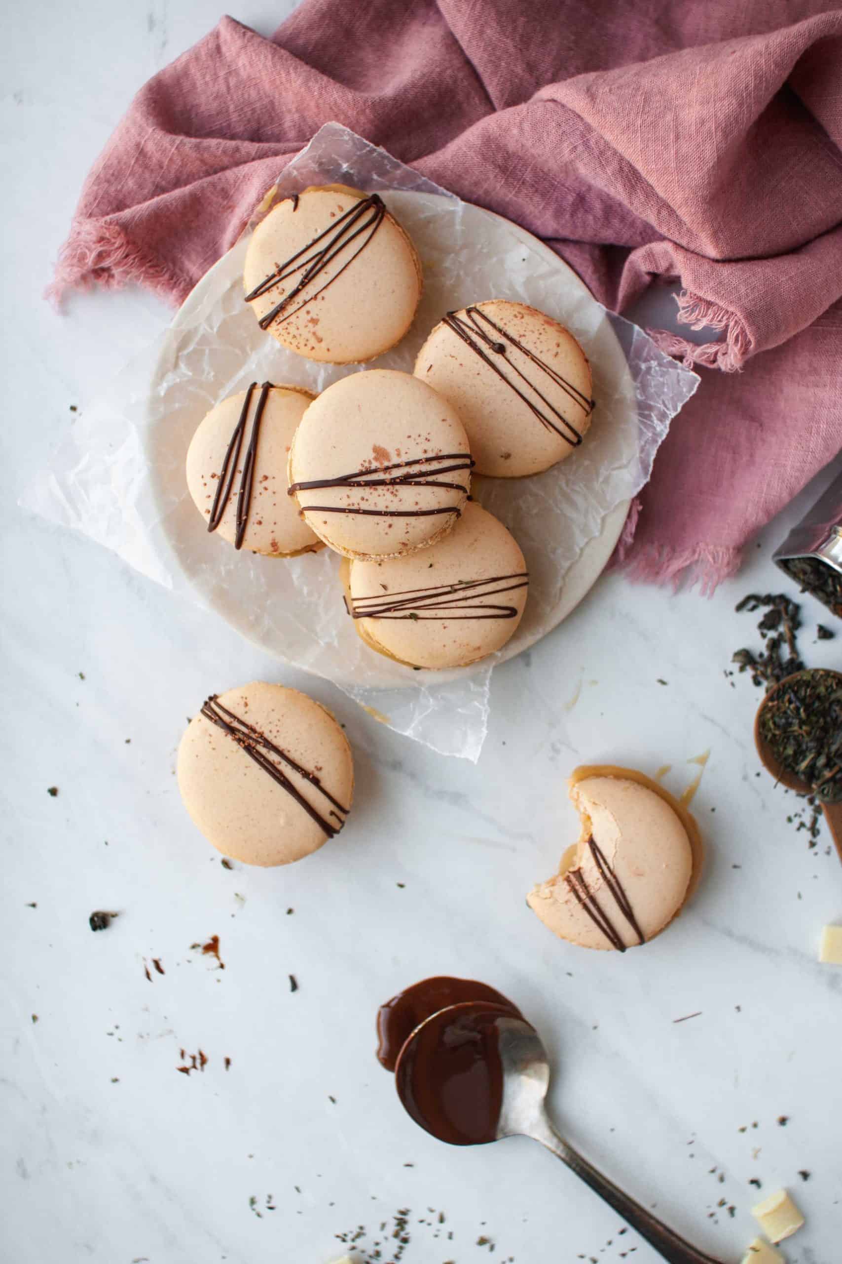 Darjeeling Tea Macarons with a Hint of Yuzu | Jessica's Dinner Party