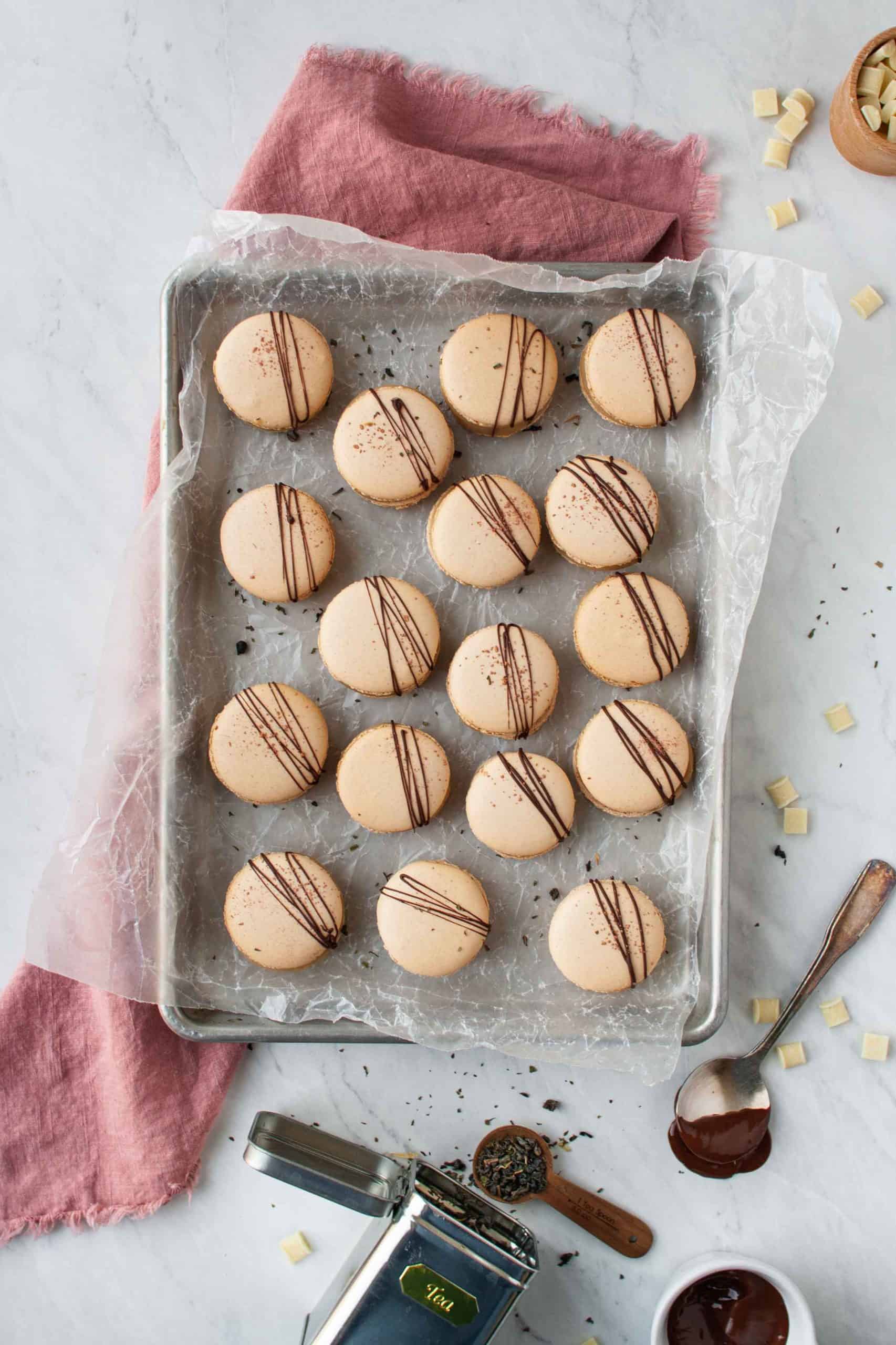 Darjeeling Tea Macarons with a Hint of Yuzu | Jessica's Dinner Party