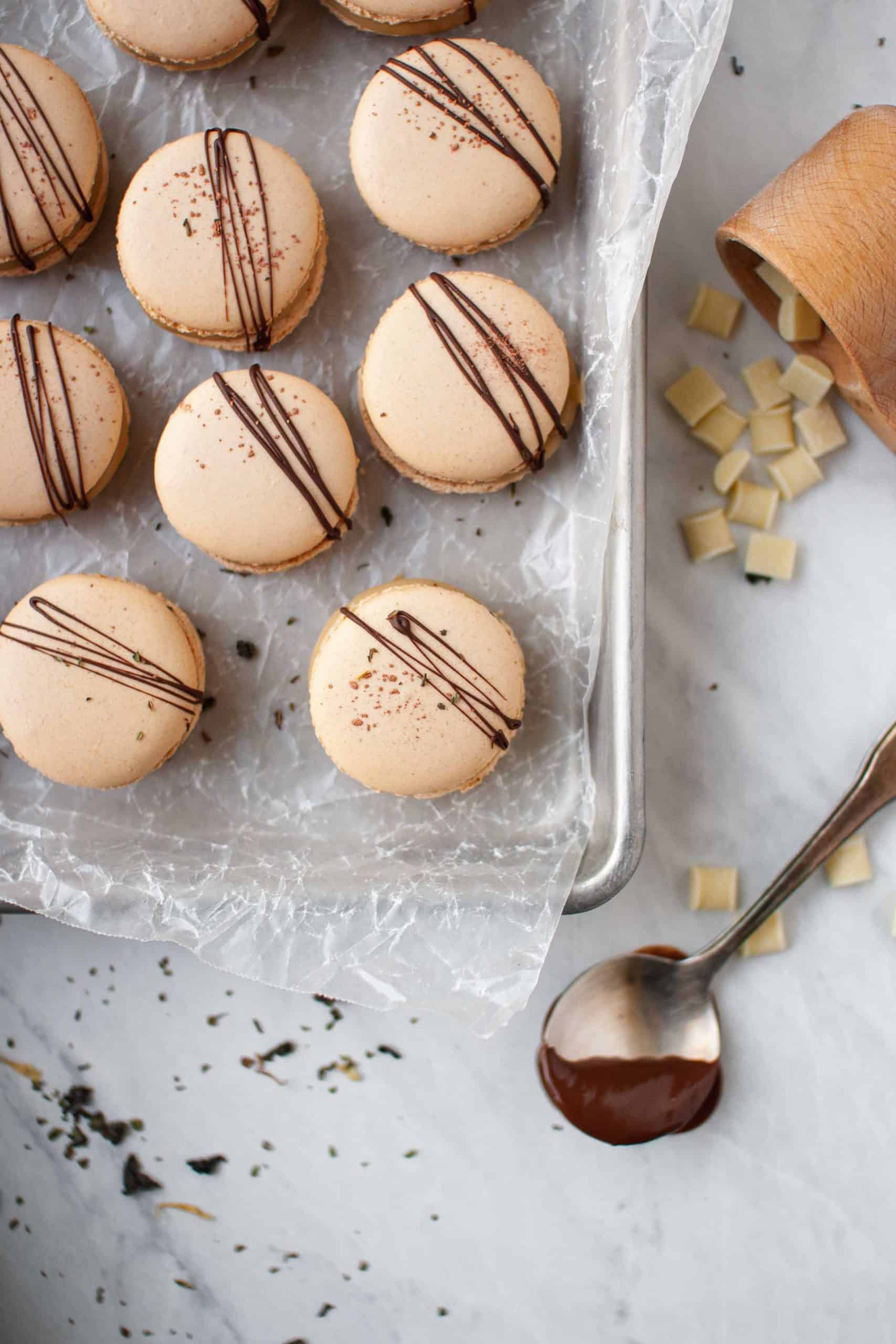 Darjeeling Tea Macarons with a Hint of Yuzu | Jessica's Dinner Party