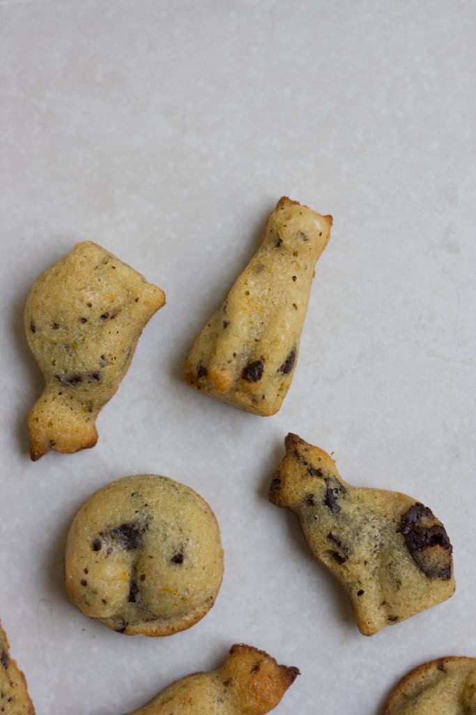 chocolate speckled jasmine financiers | jessica's dinner party