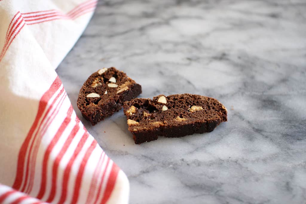 Chocolate Biscotti with Almonds | Jessica's Dinner Party
