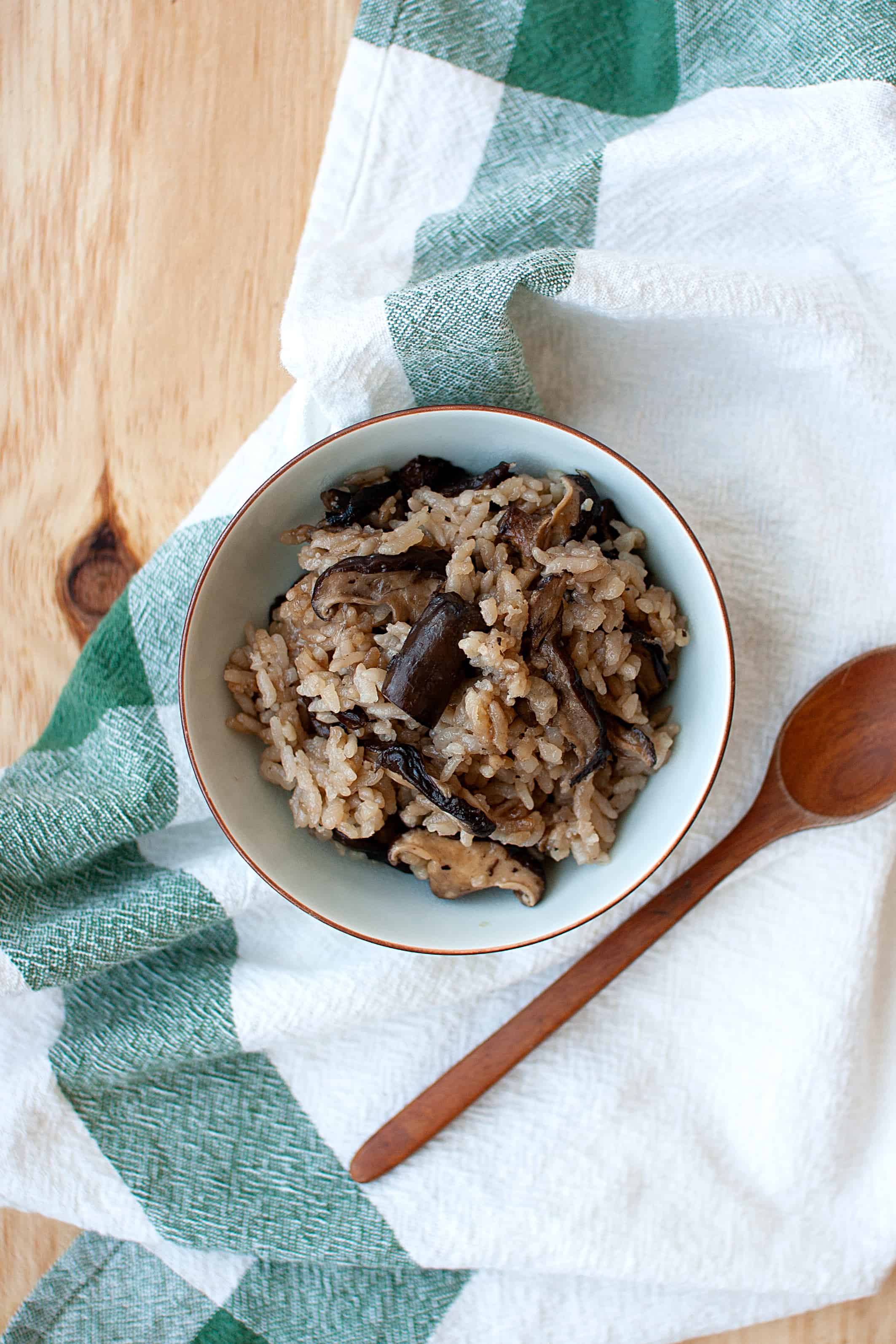 Mushroom Rice in a Rice Cooker