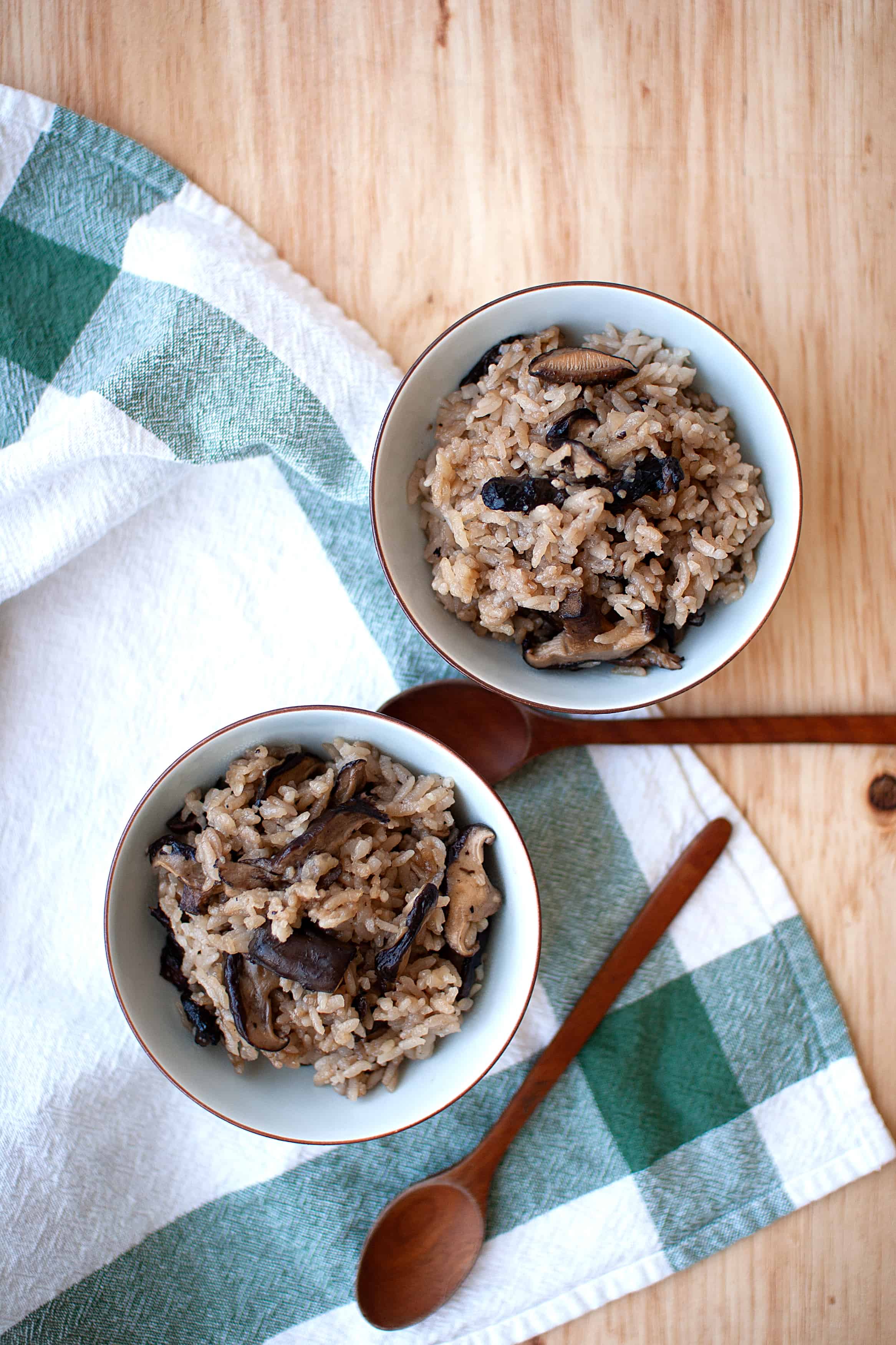 Mushroom Rice in a Rice Cooker