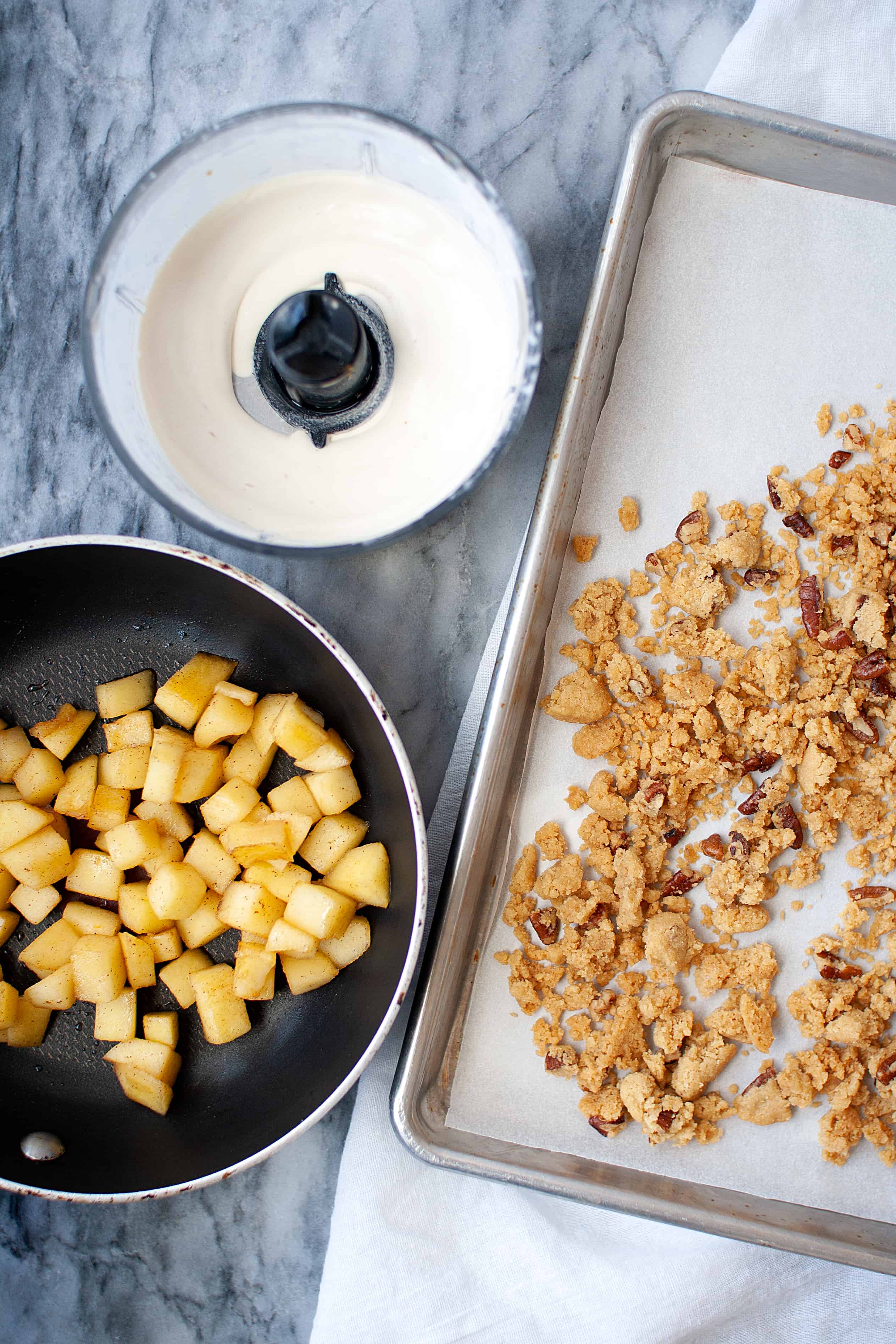 Ingredients for an Easy Apple Crisp for Two