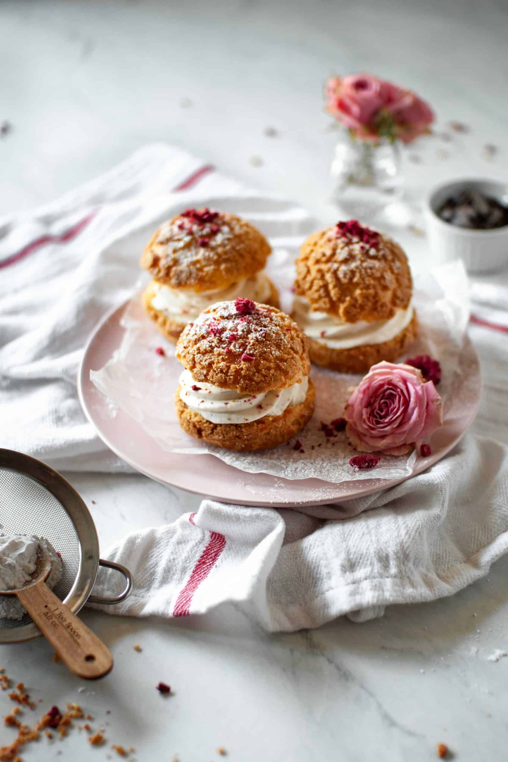 Chocolate Raspberry Choux au Craquelin