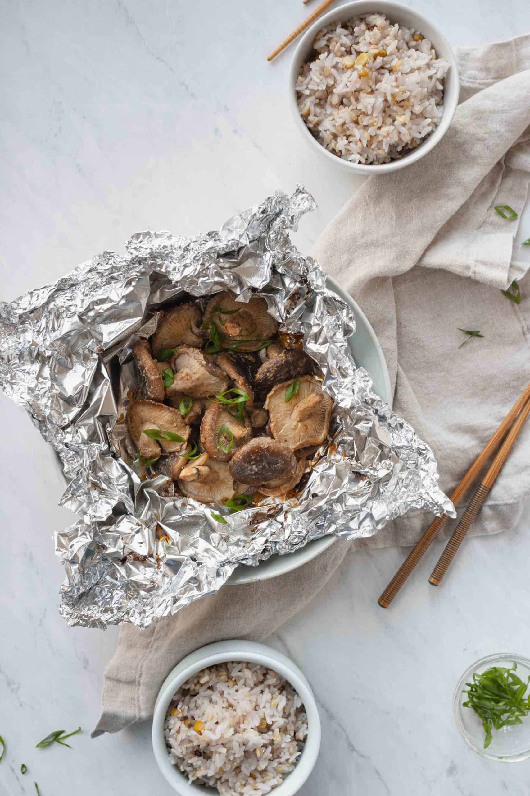 Miso Mushrooms Steamed | Jessica's Dinner Party