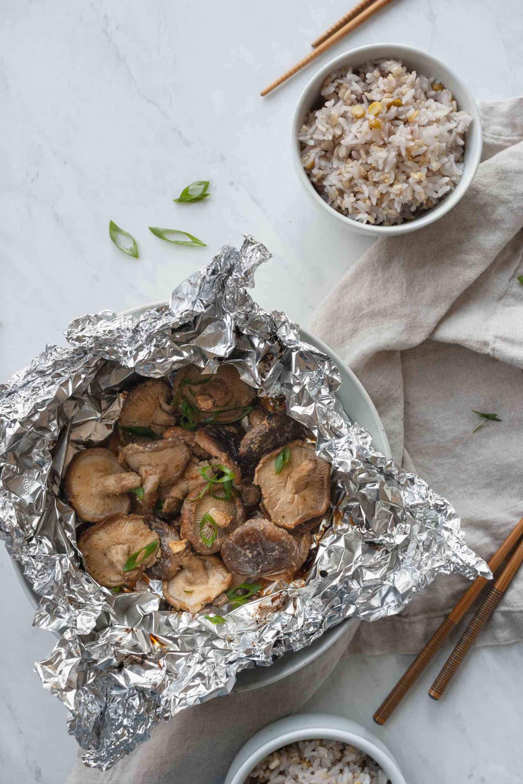 Miso Mushrooms Steamed | Jessica's Dinner Party