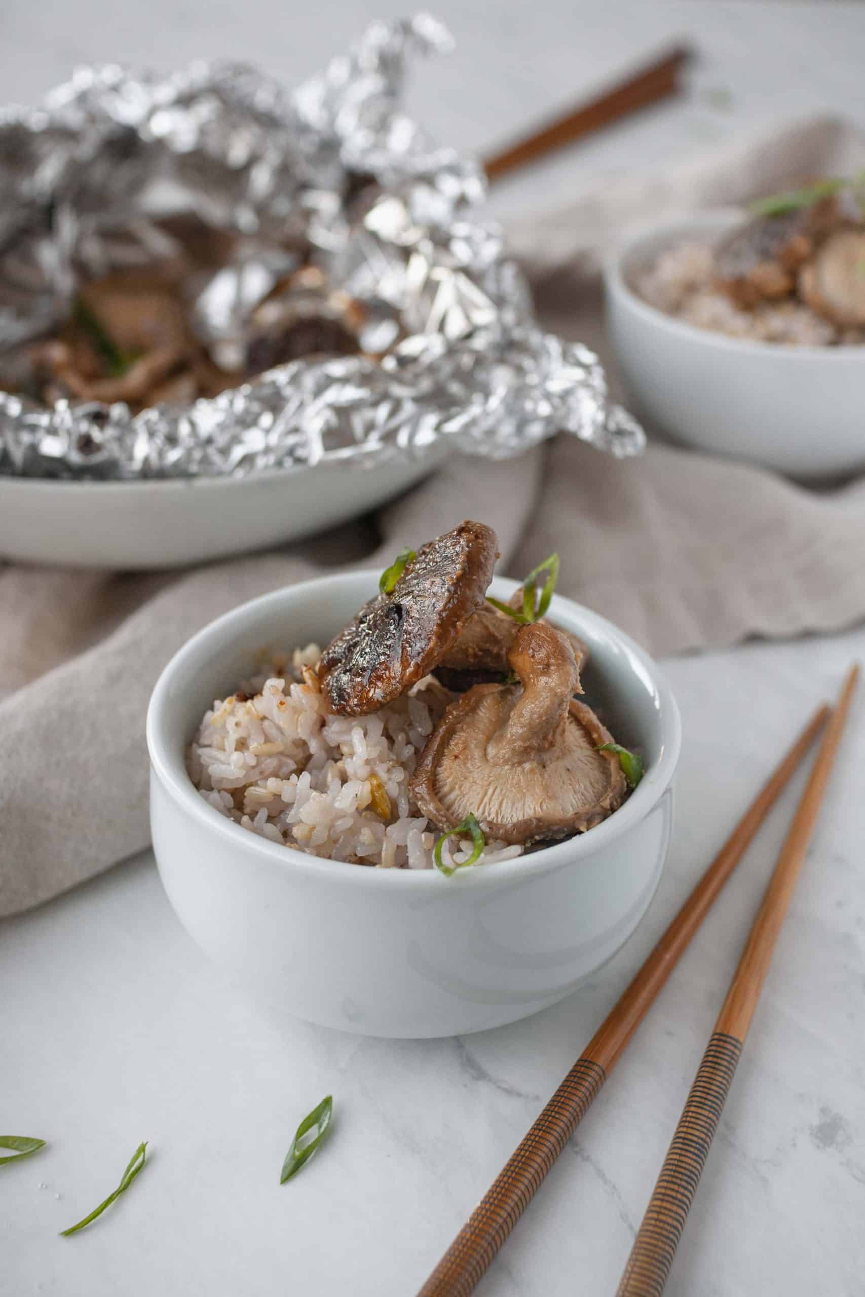 Miso Mushrooms Steamed | Jessica's Dinner Party