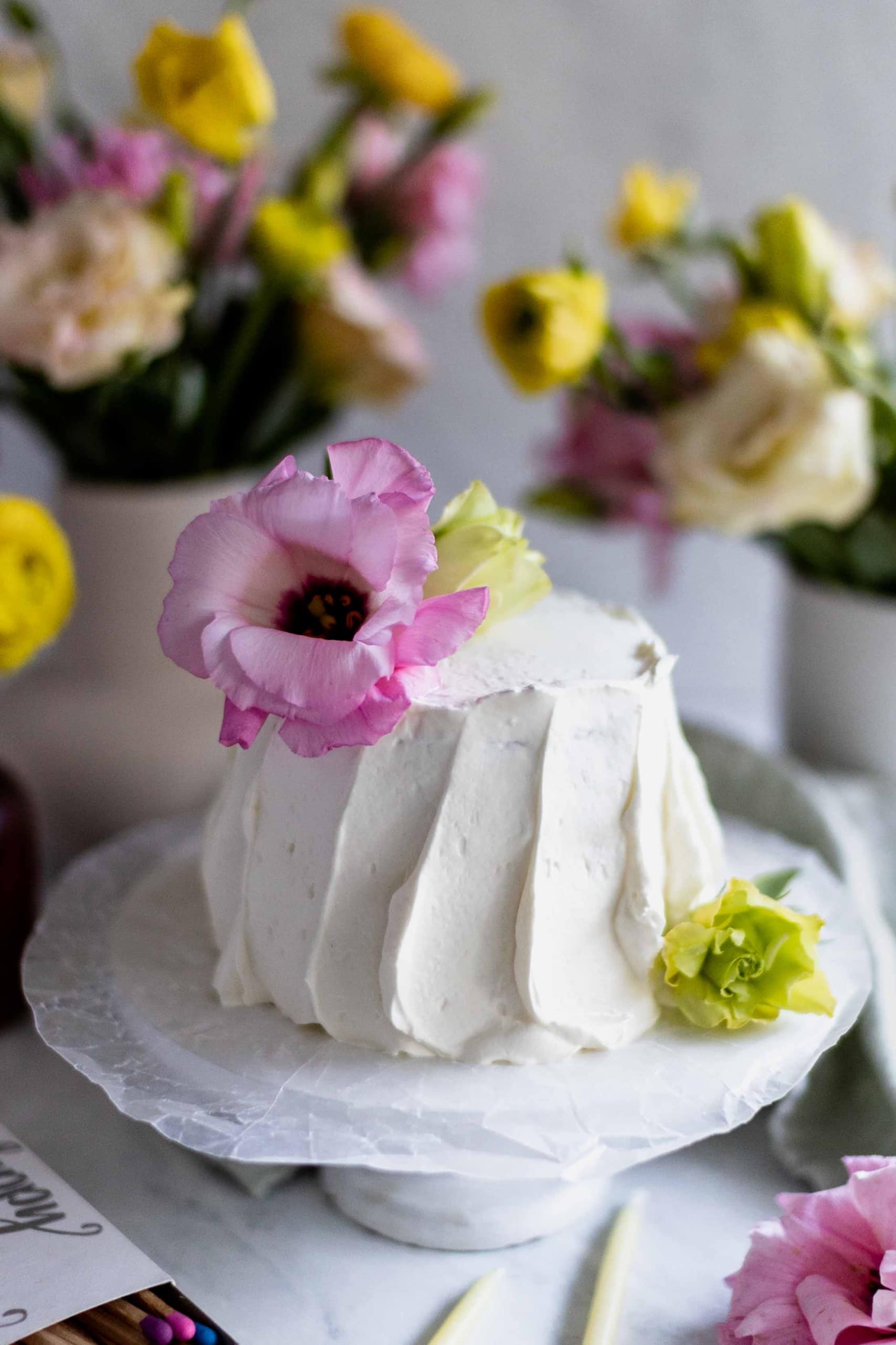 First Birthday Smash Cake with Yogurt Frosting